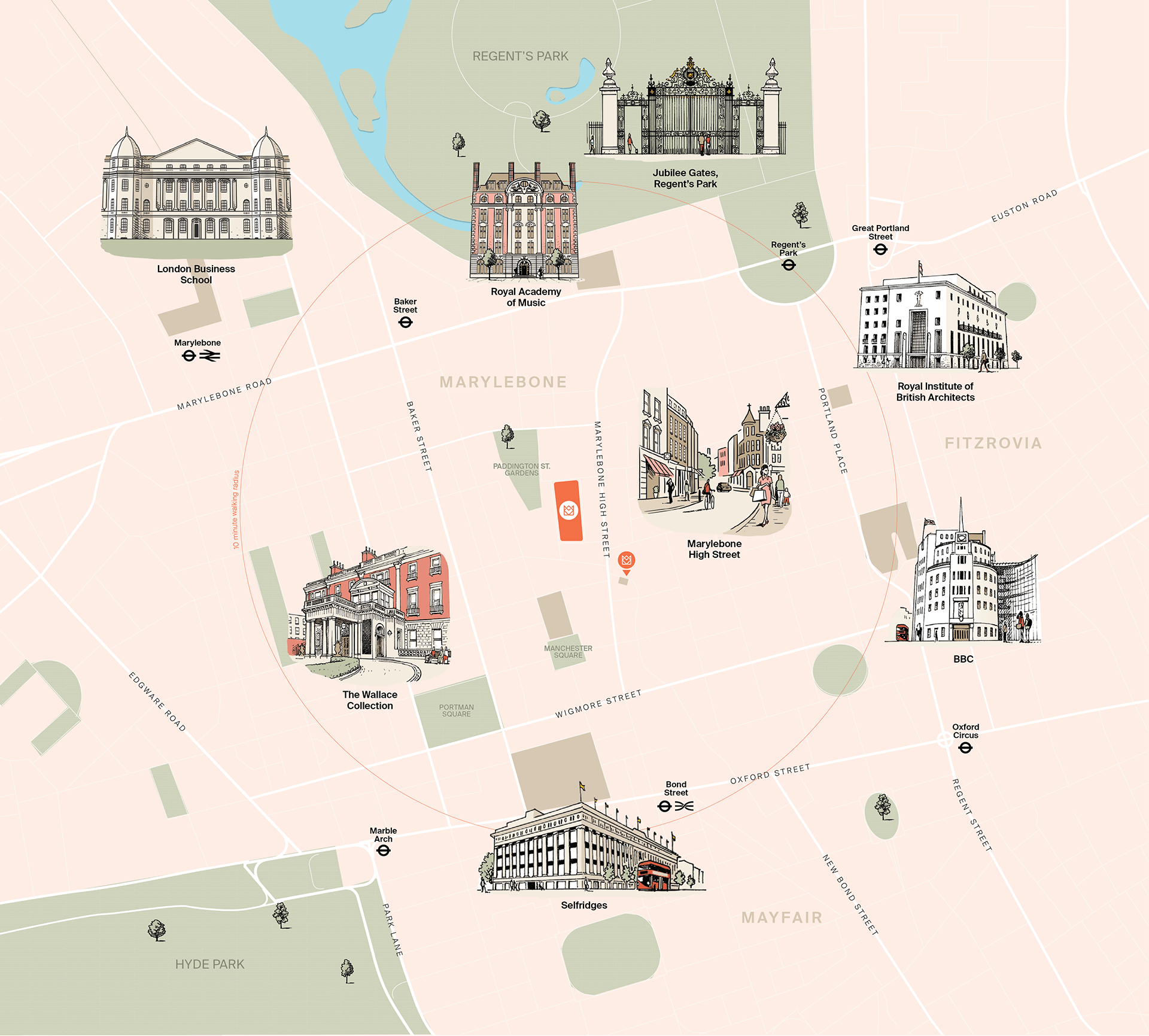 Marylebone Square Map